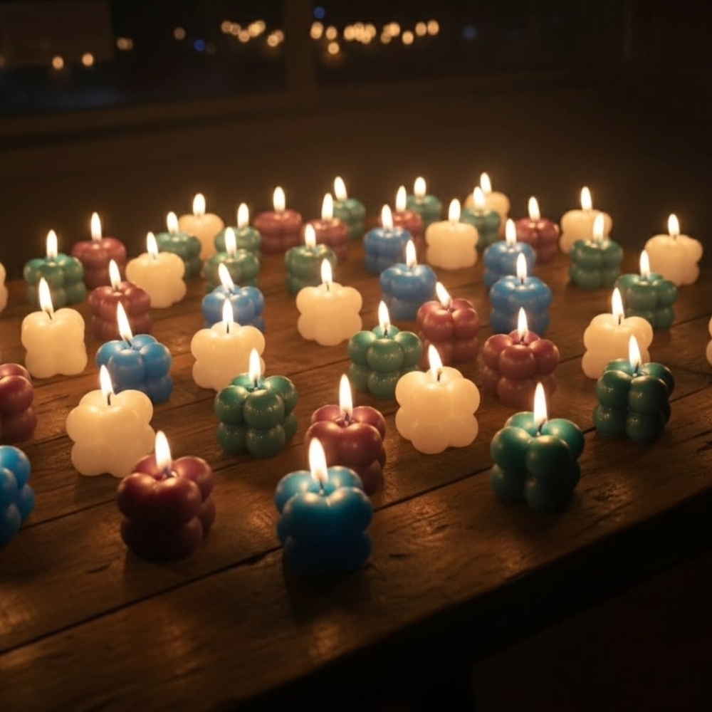 Shosho Colorful Bubble Candle Set